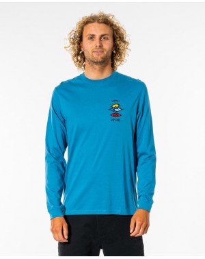 SEARCH ICON LS TEE - OCEAN