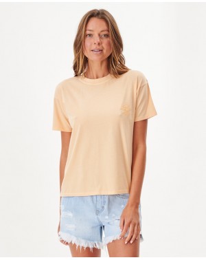 SEARCH ICON TEE - APRICOT