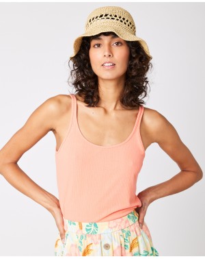 AMANTEA RIB TOP - CORAL