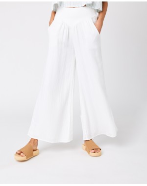 IBIZA WIDE LEG PANT - WHITE