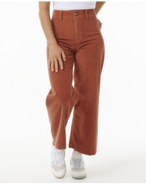 STEVIE CORD PANT - DARK RUST