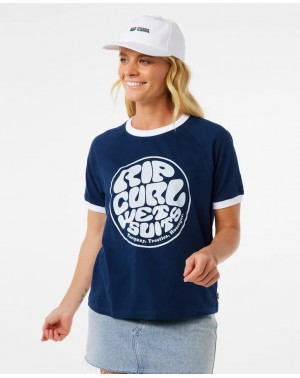 SG WETTIE RINGER TEE - NAVY