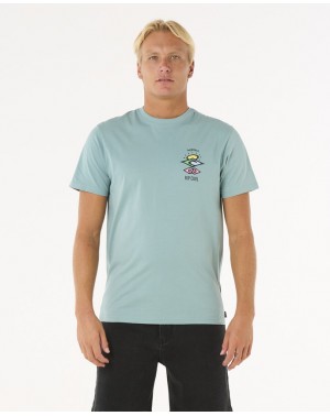 SEARCH ICON TEE - BLUE LAGOON
