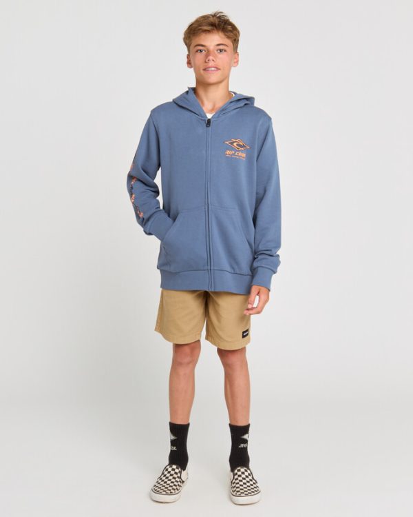Raw Energy Zip Thru Hood -boy - vue alternative