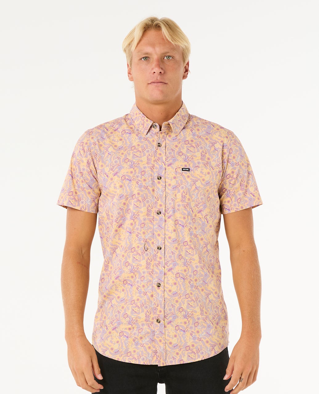 Chemise à manches courtes Floral Reef