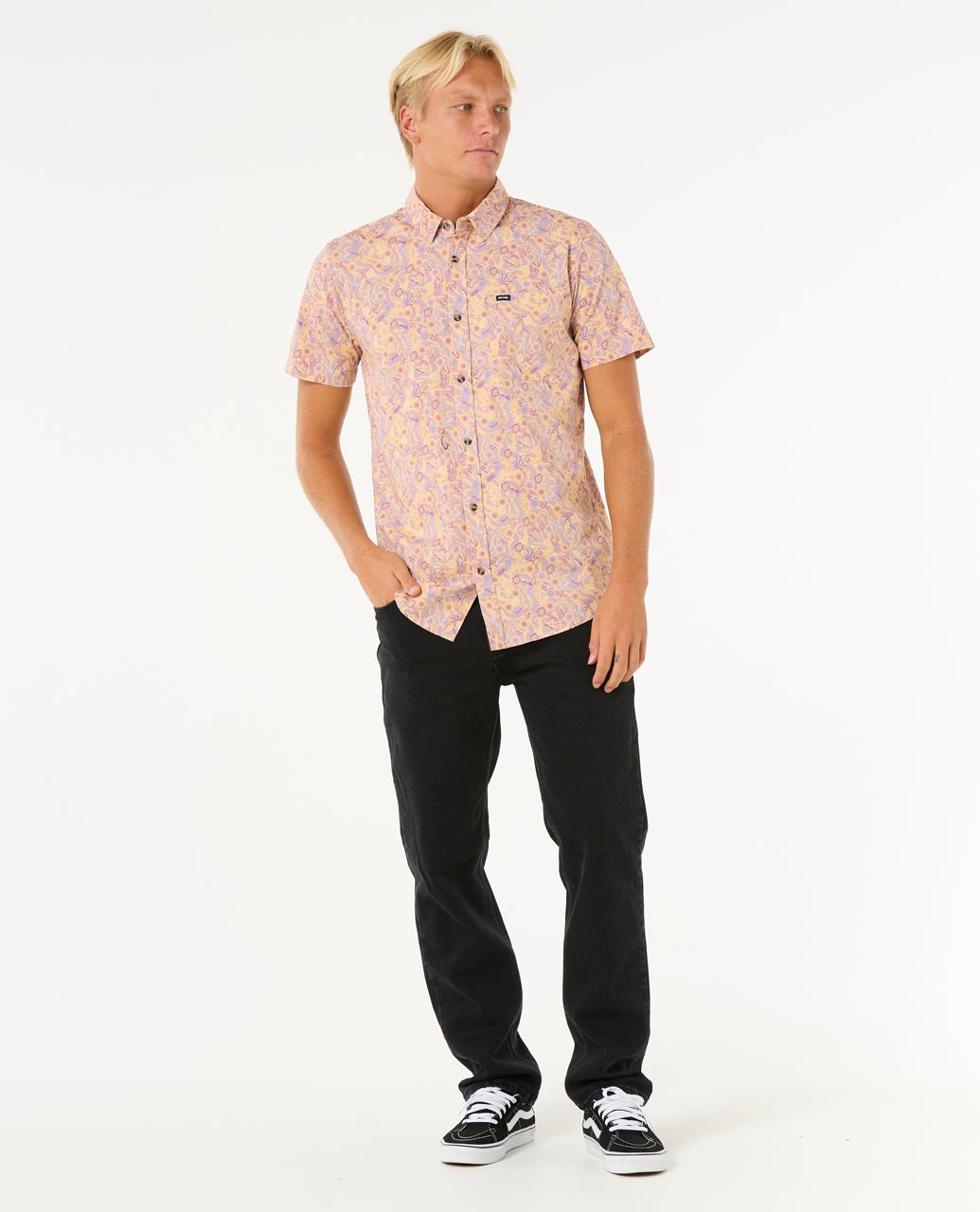 Chemise à manches courtes Floral Reef