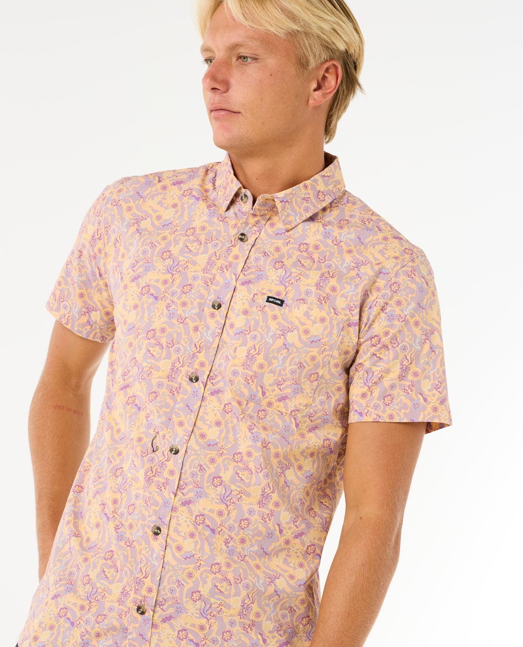 Chemise à manches courtes Floral Reef