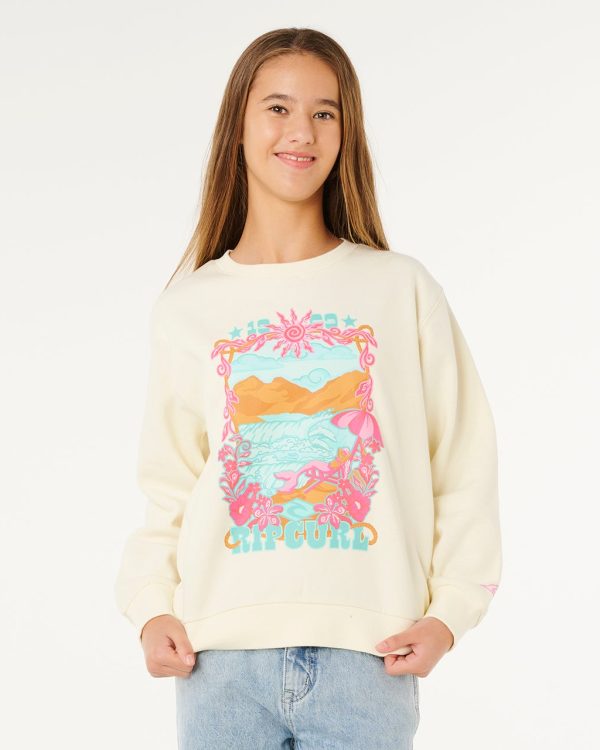 Sweat col rond Sunshine Squad Fille