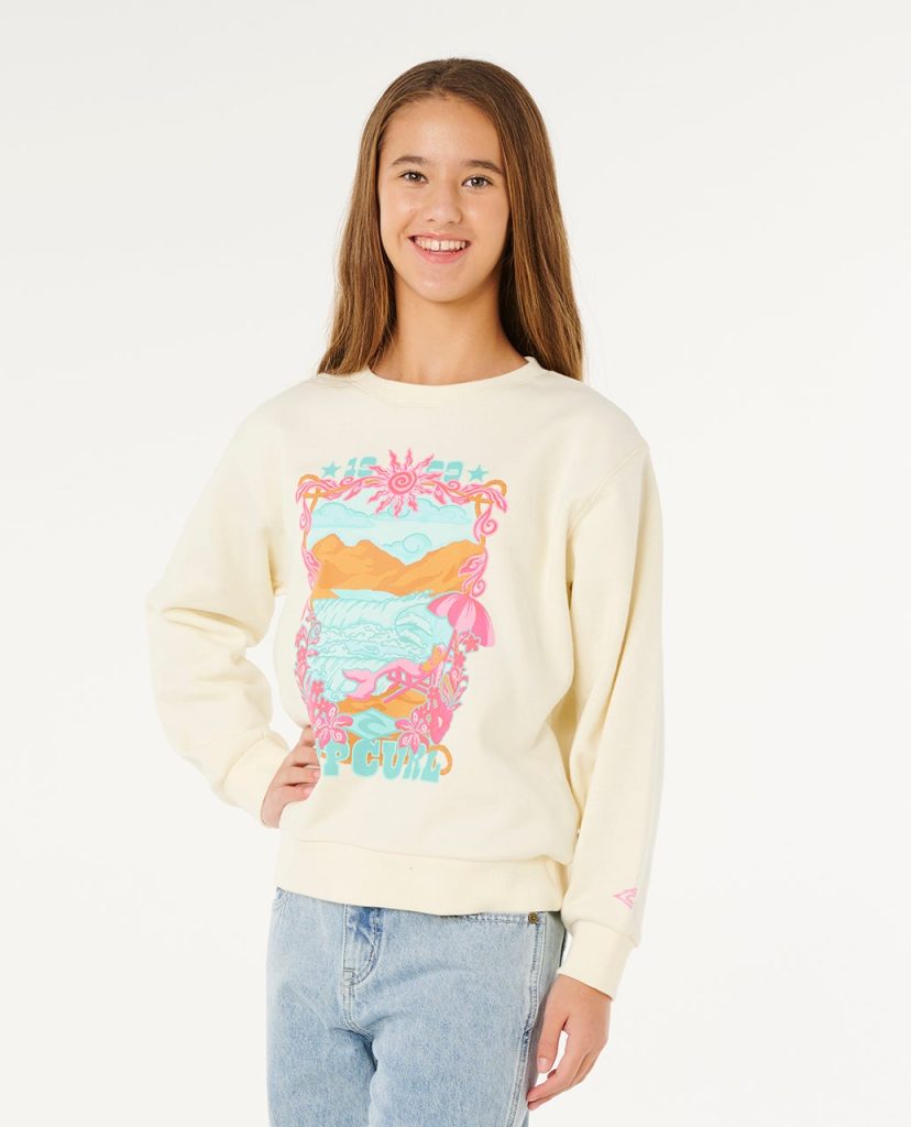 Sweat col rond Sunshine Squad Fille