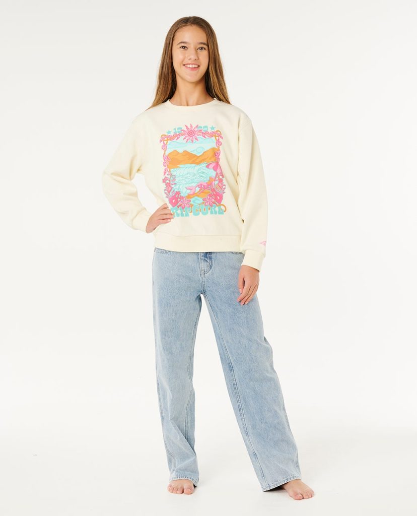 Sweat col rond Sunshine Squad Fille