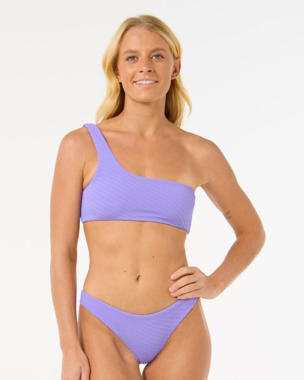 Haut de Maillot de bain Bandeau à une bretelle Custom Rib