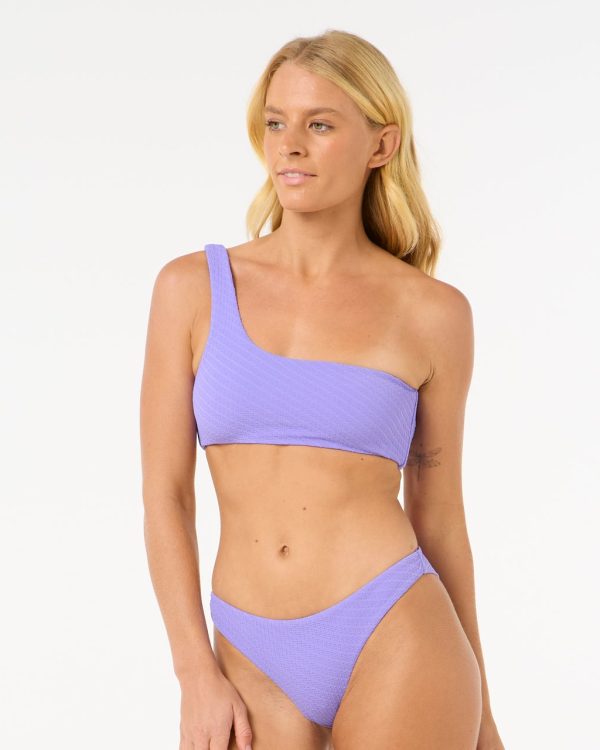 Haut de Maillot de bain Bandeau à une bretelle Custom Rib - vue alternative