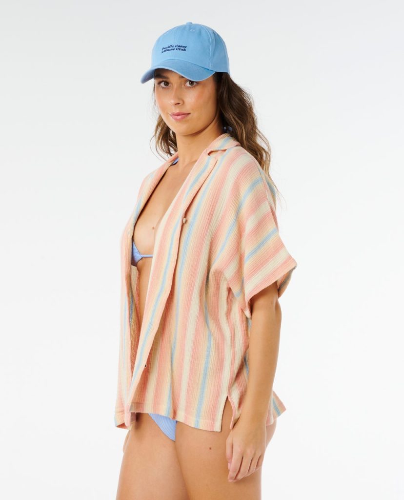 Chemise à manches courtes Premium Surf à rayures - vue alternative