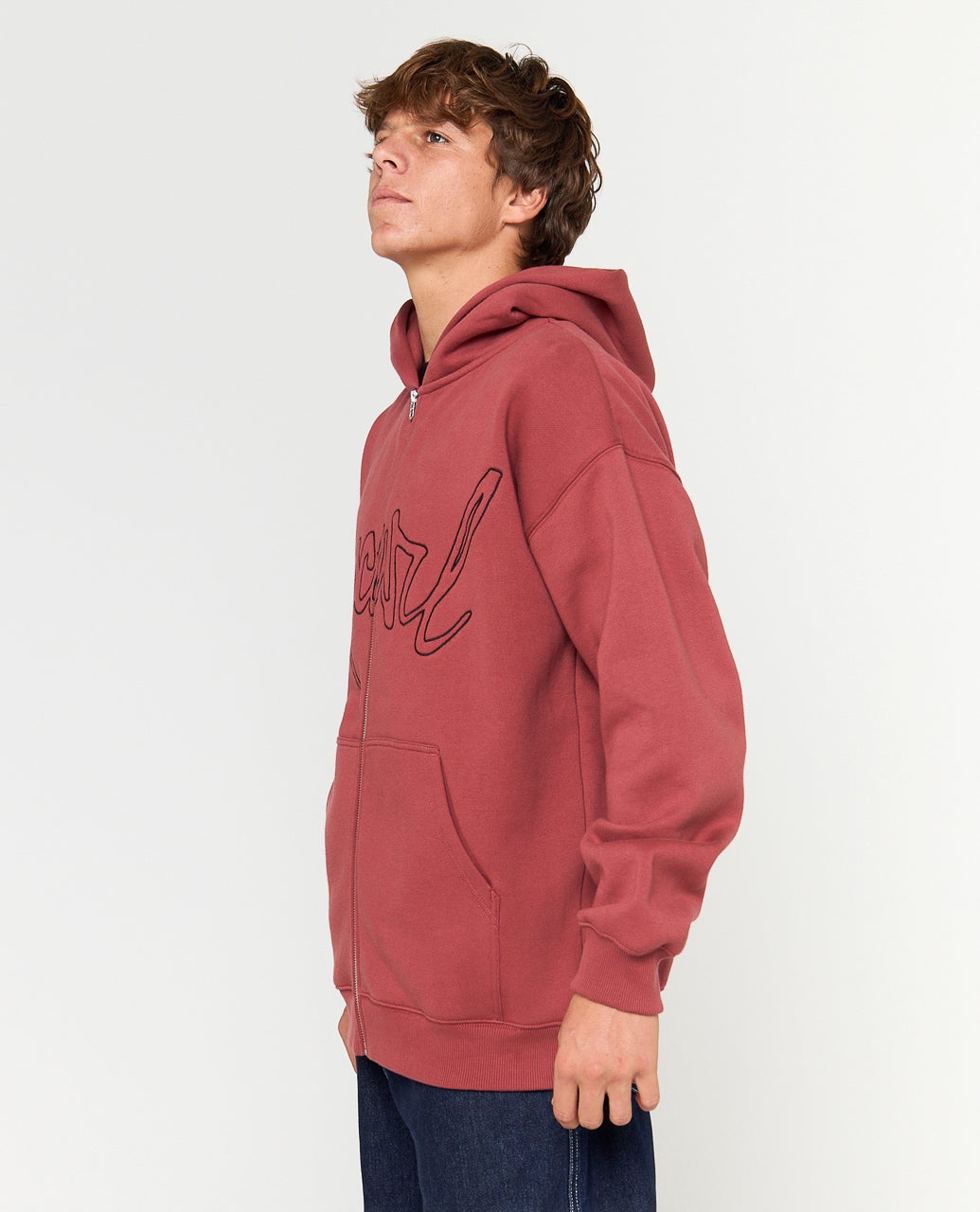 Sweat zippé à capuche Script - vue alternative