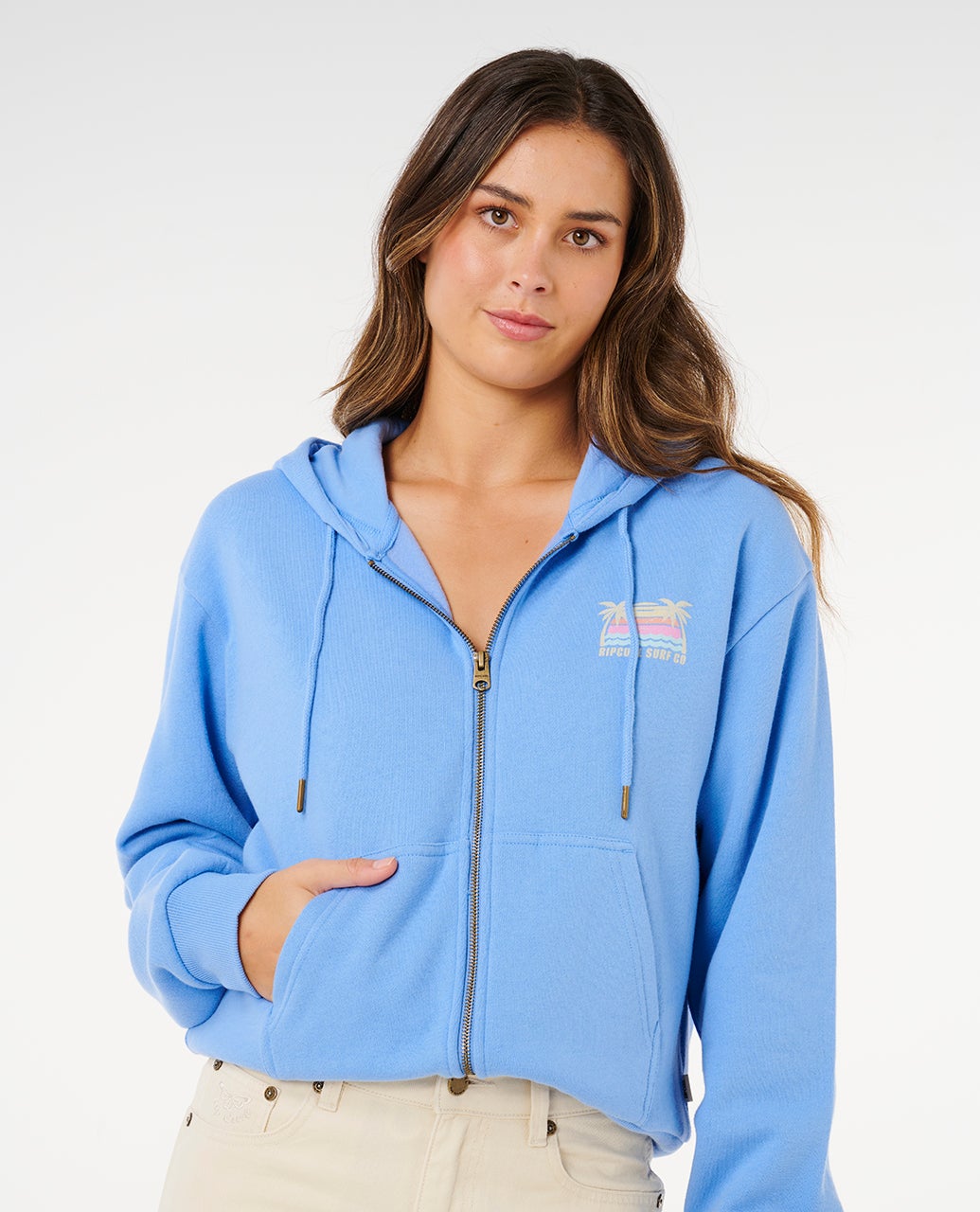 Sweat à capuche zippé Aloha