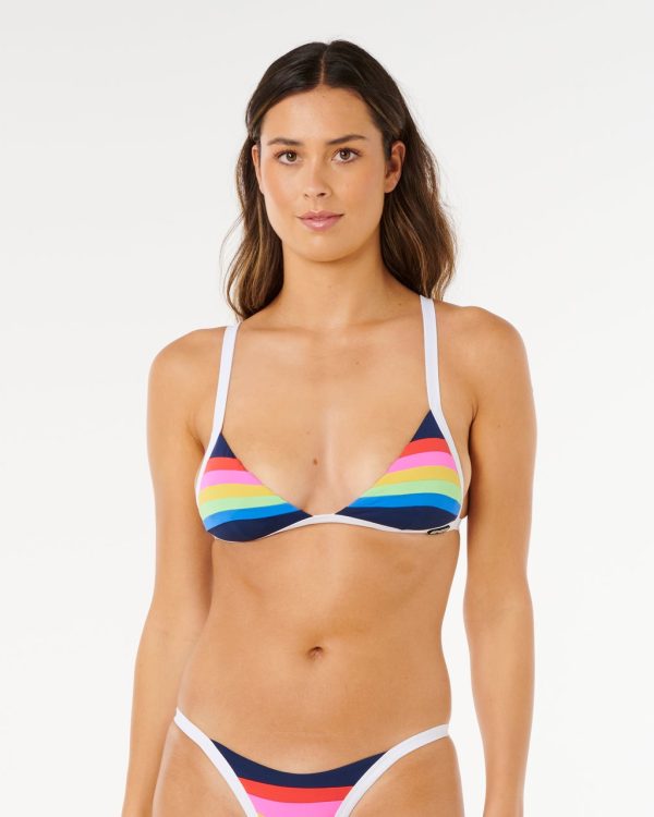 Haut de maillot de bain triangle Surf Stripe