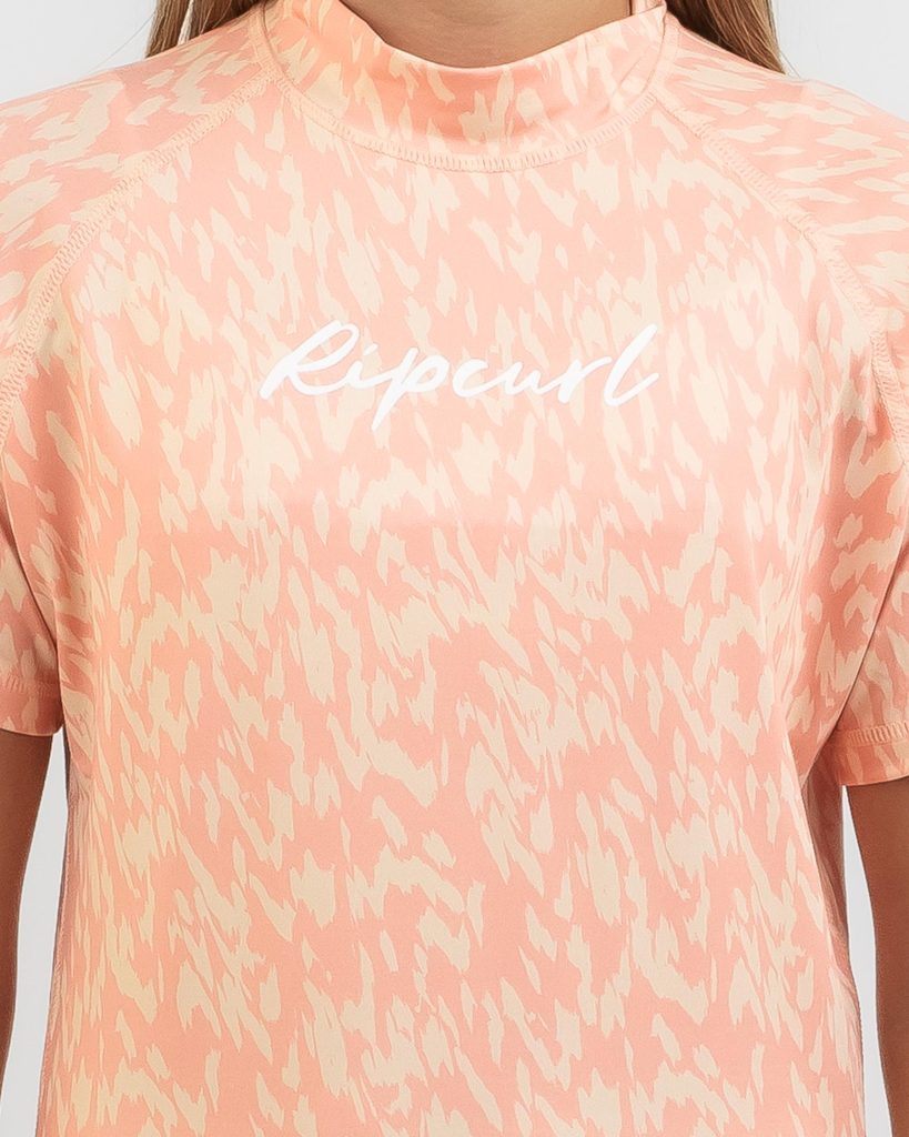 S/s Script Rash Vest -girl