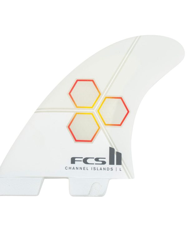 FCS II CI PC Medium White/Flame Tri Fins
