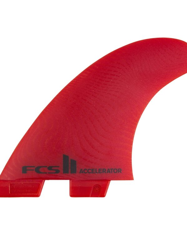 FCS II Accelerator Neo Glass Large Red Tri Fins