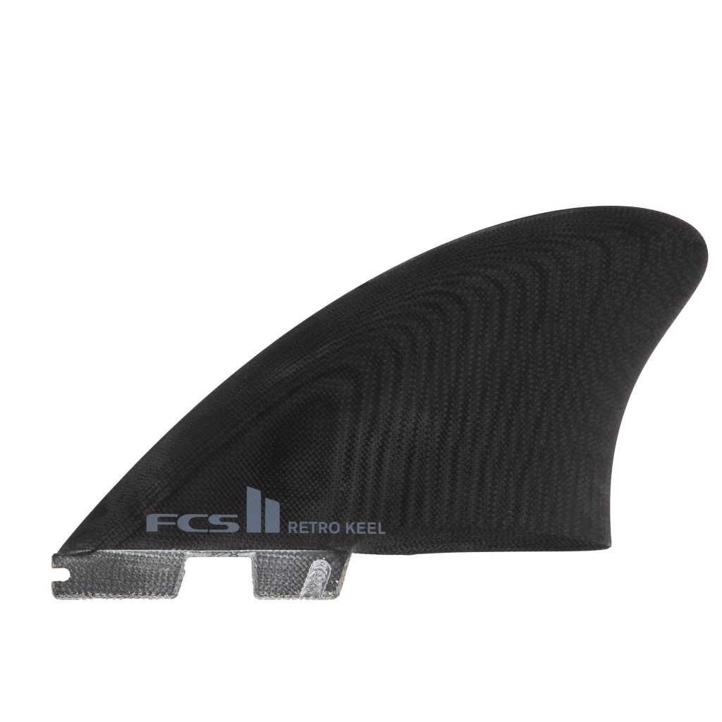FCS II Retro Keel PG Black Twin  Fins