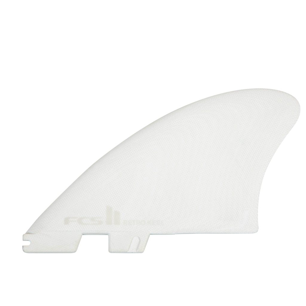 FCS II Retro Keel PG White Twin Fins