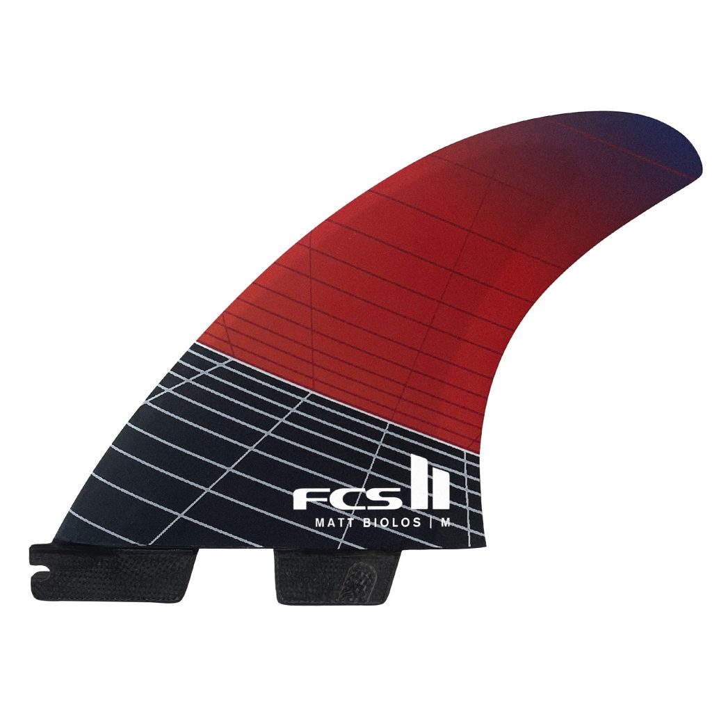 FCS II MB PC Carbon Medium Red Tri Fins