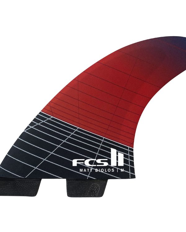 FCS II MB PC Carbon Medium Red Tri Fins