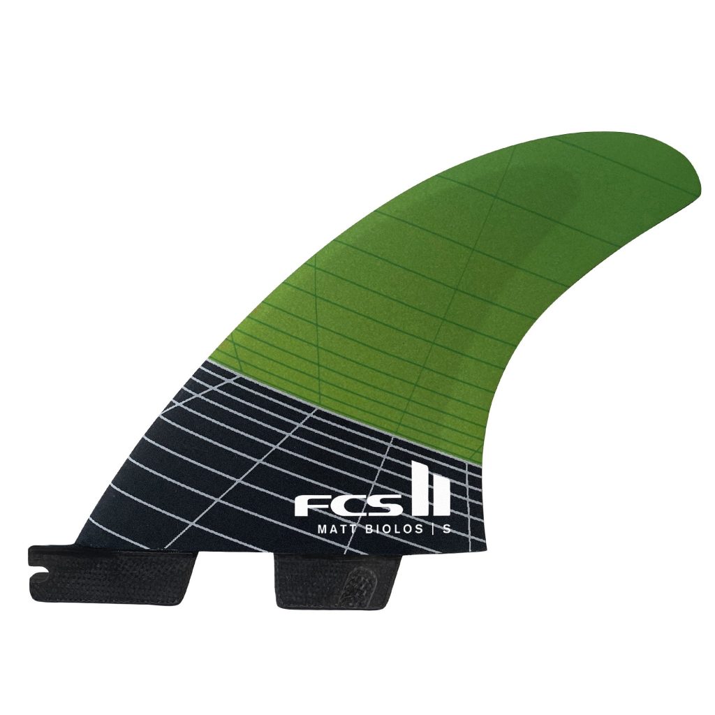 FCS II MB PC Carbon Small Green Tri Fins
