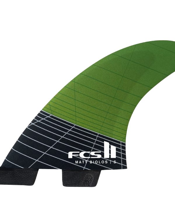 FCS II MB PC Carbon Small Green Tri Fins