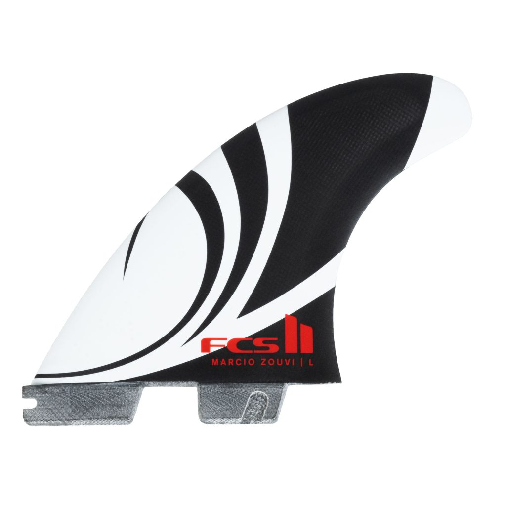 FCS II Sharpeye PC Black/White Medium Tri Fins
