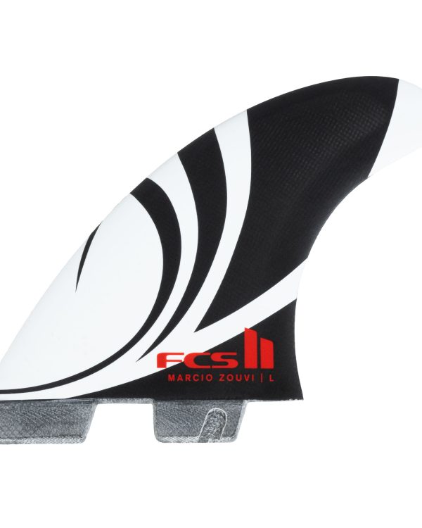 FCS II Sharpeye PC Black/White Medium Tri Fins - vue alternative