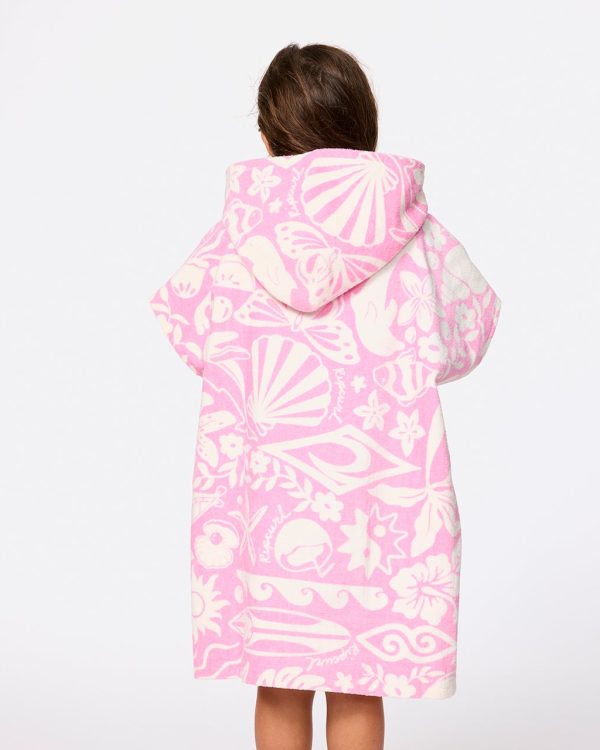 Poncho Surf Mixed Snap Fille - vue alternative