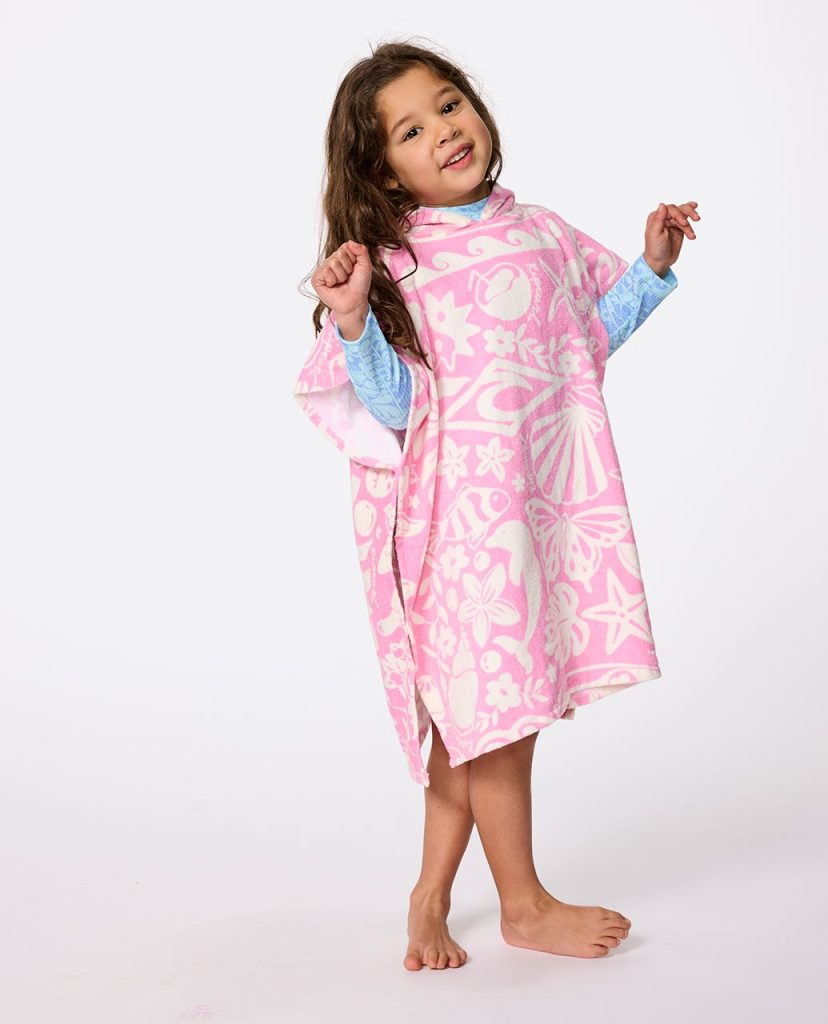 Poncho Surf Mixed Snap Fille