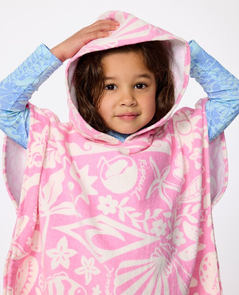 Poncho Surf Mixed Snap Fille