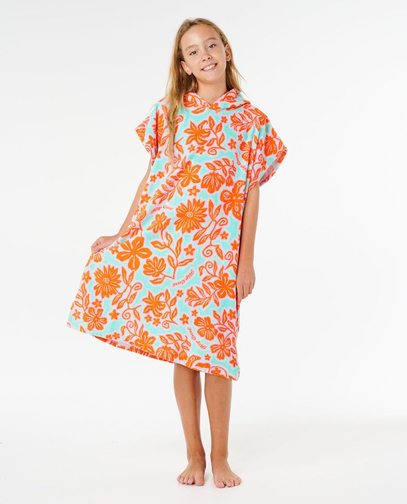 Poncho Surf en coton Mixed Fille