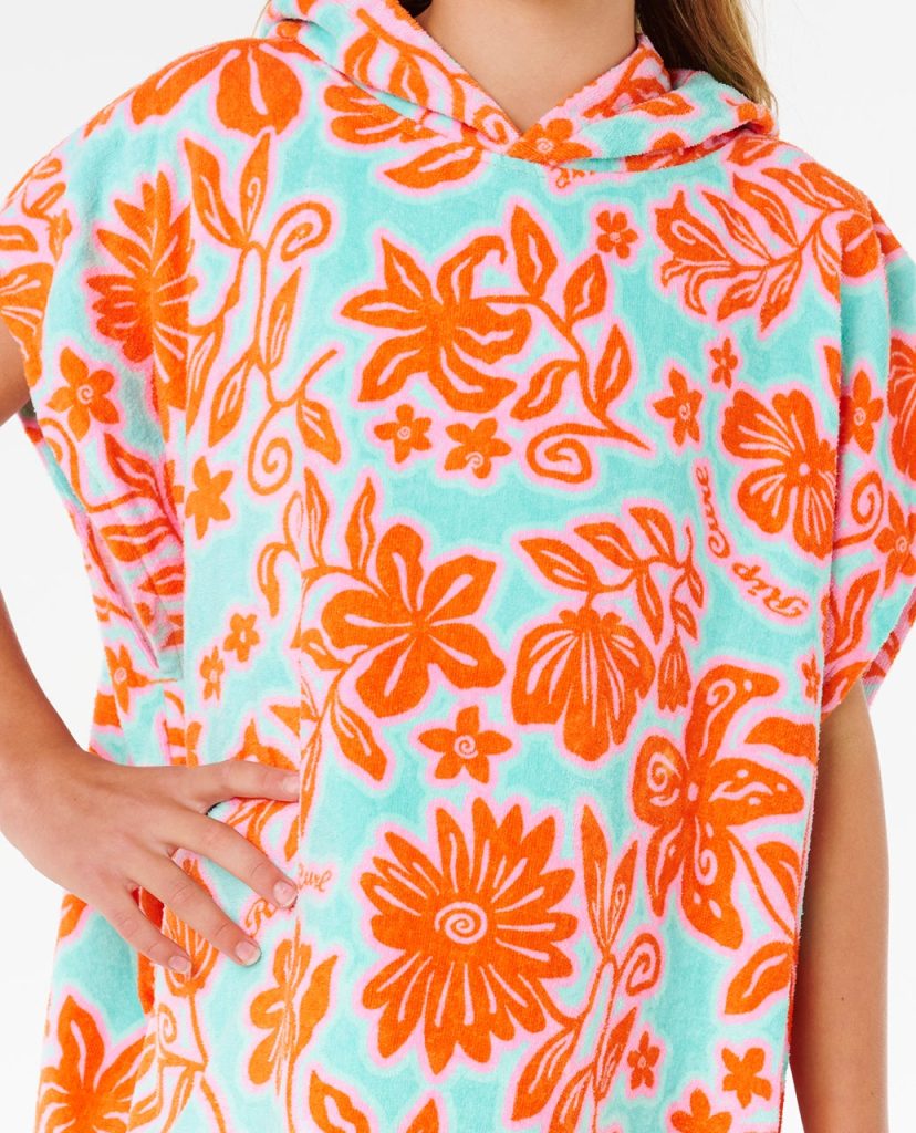 Poncho Surf en coton Mixed Fille