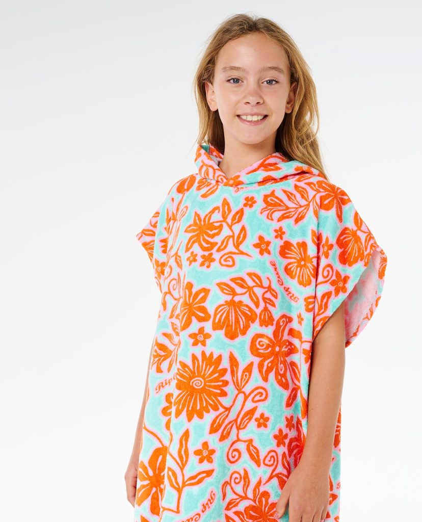 Poncho Surf en coton Mixed Fille
