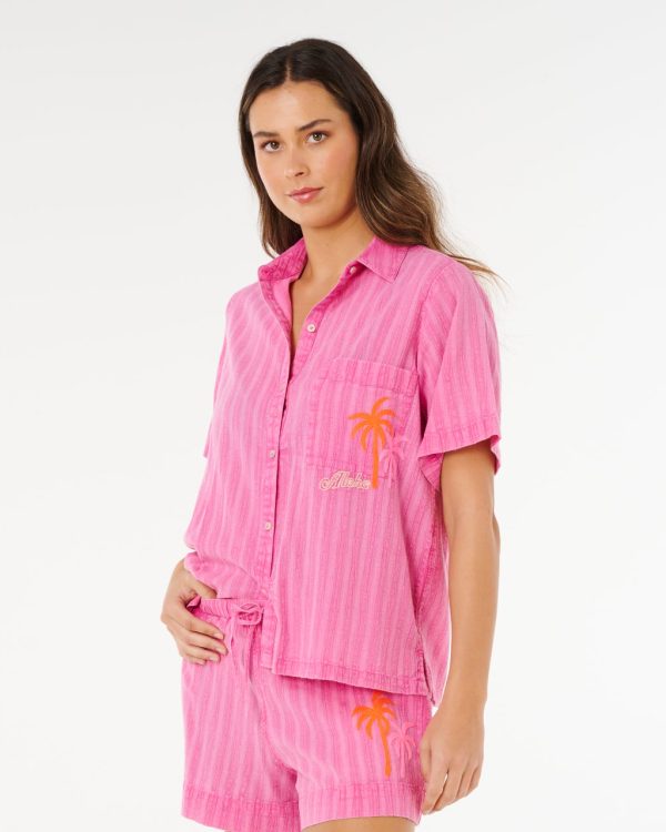 Chemise brodée Hotel Malibu