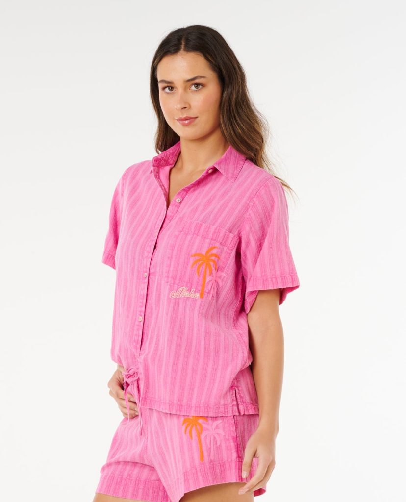 Chemise brodée Hotel Malibu