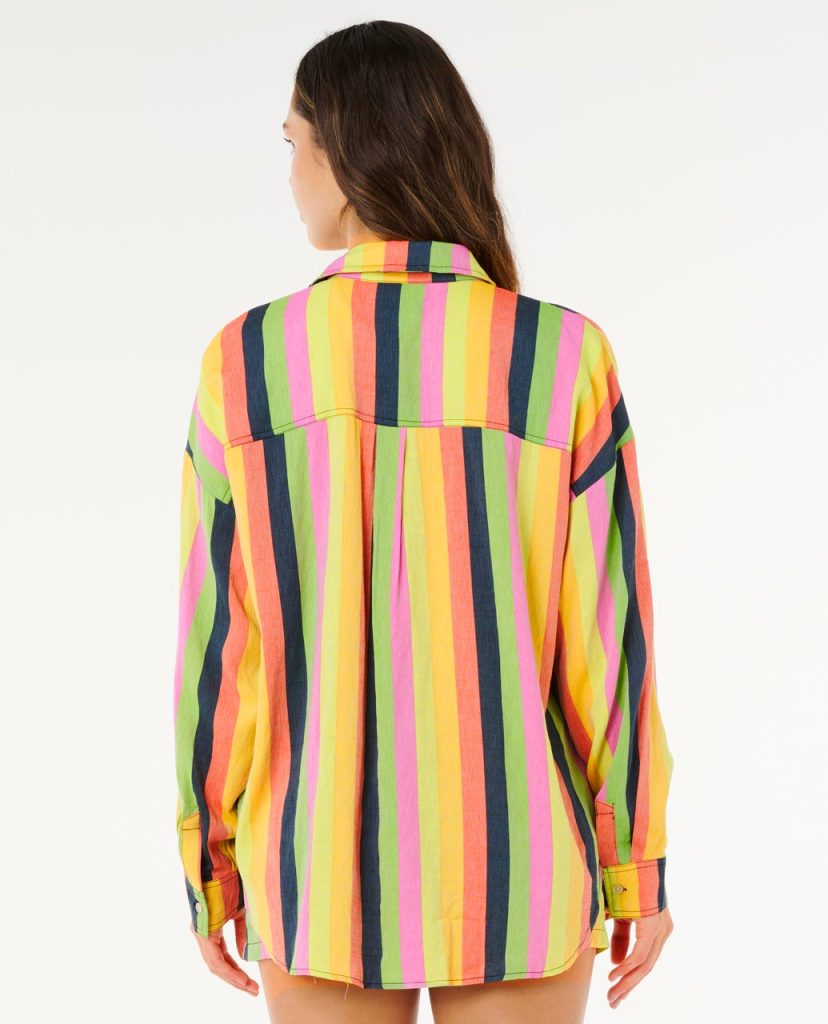 Chemise ample à rayures Neon