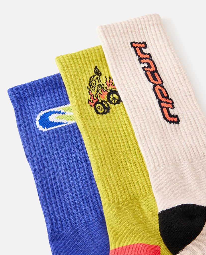 RETRO CREW SOCK 3-PK