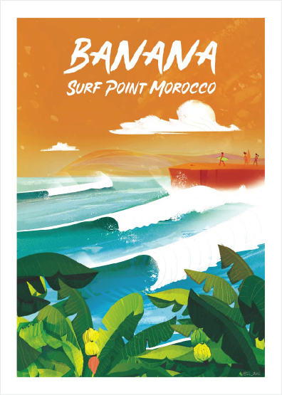 BANANA SURF POINT 30X40