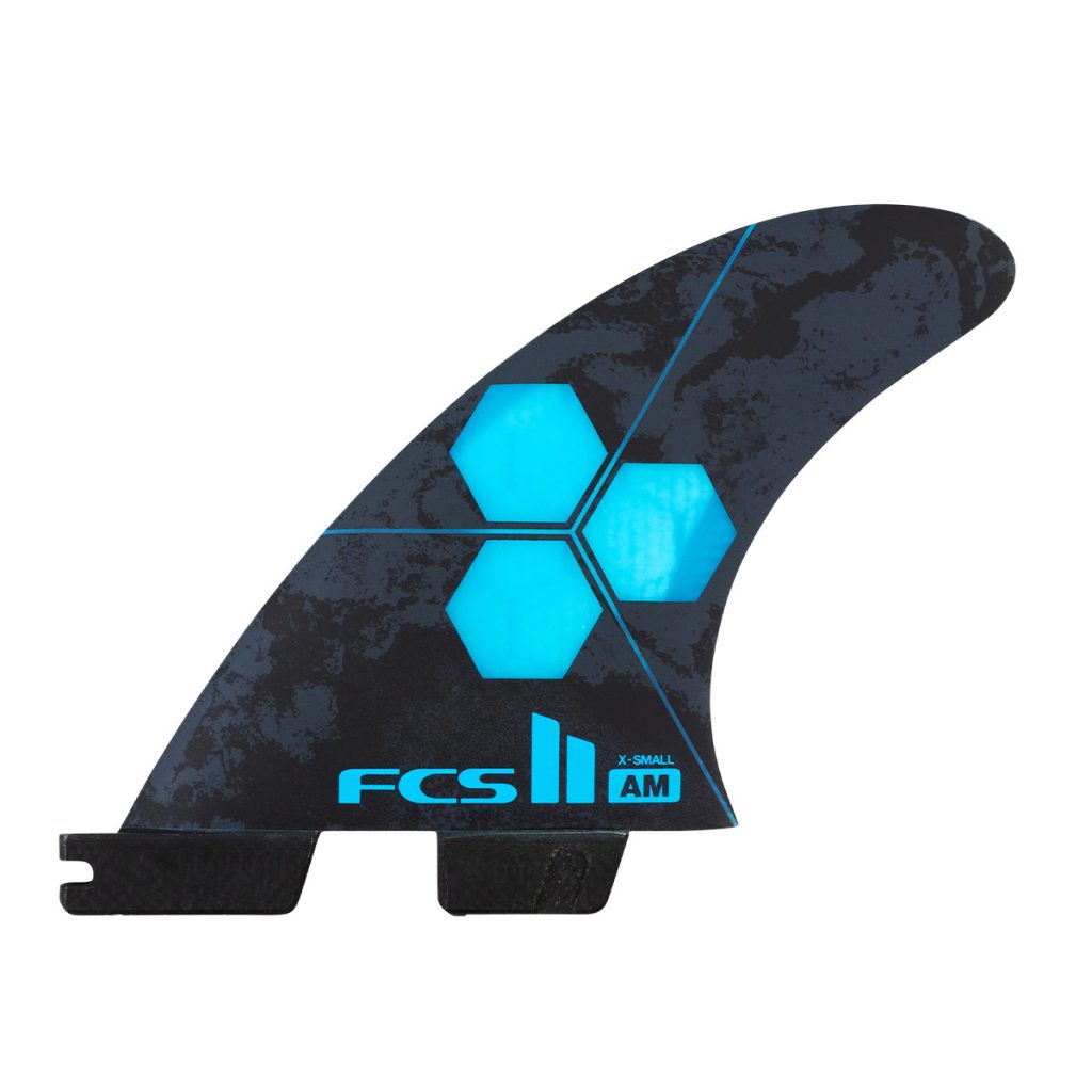FCS II AM PC X-Small Cyan Tri Fins