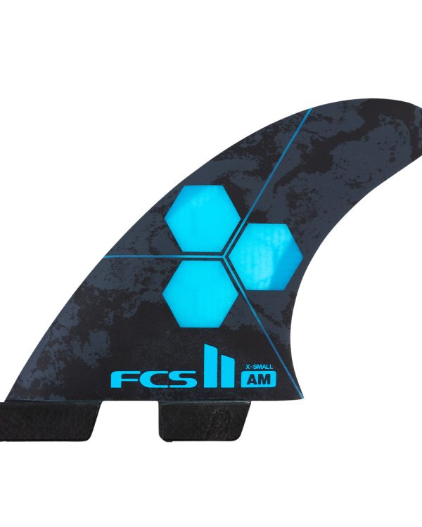 FCS II AM PC X-Small Cyan Tri Fins