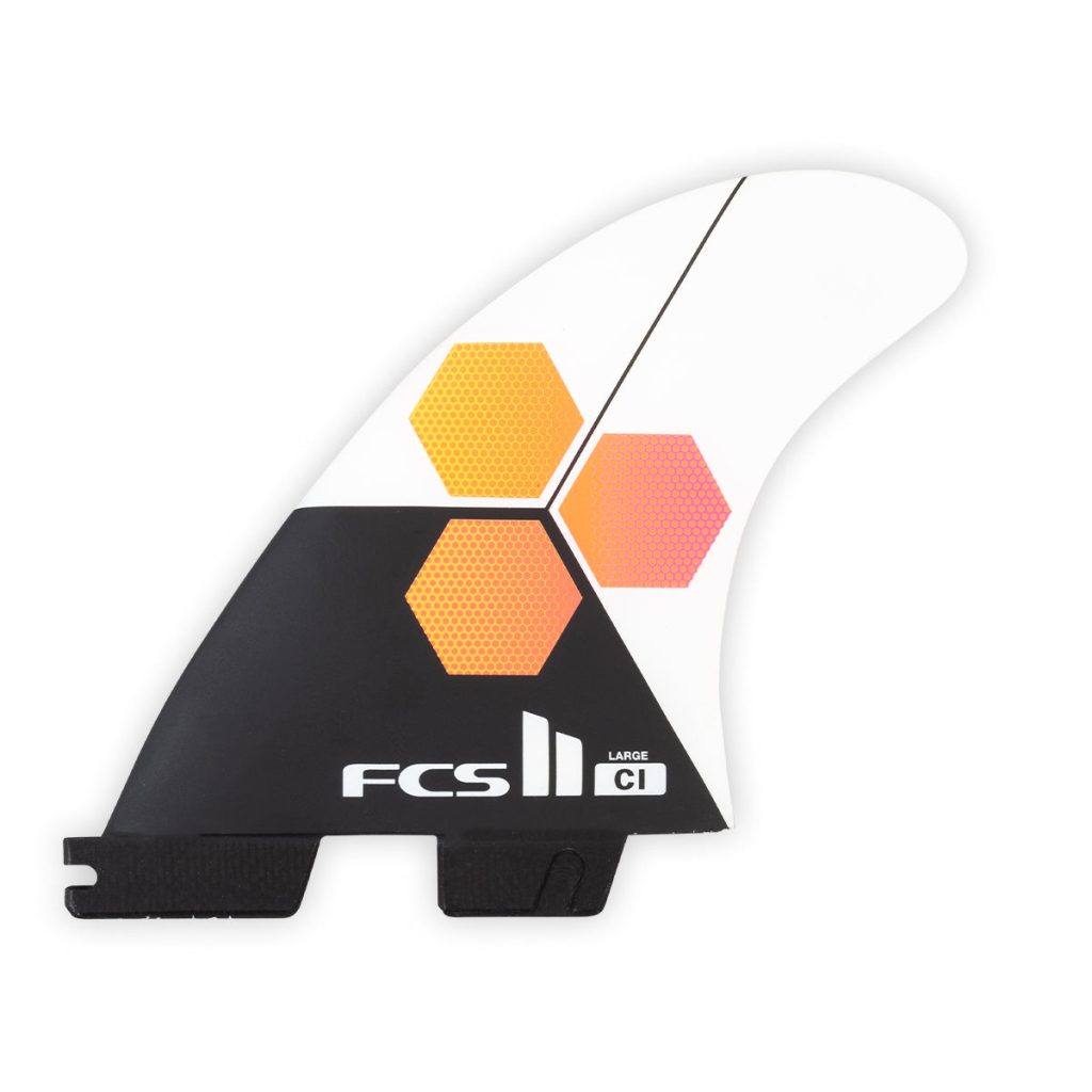 FCS II CI PC Large White Tri Fins