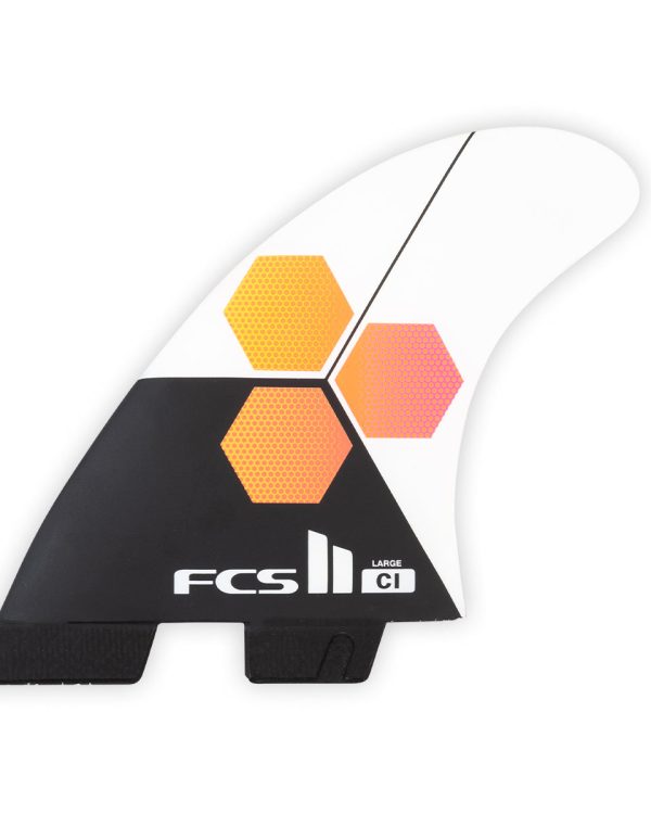 FCS II CI PC Large White Tri Fins