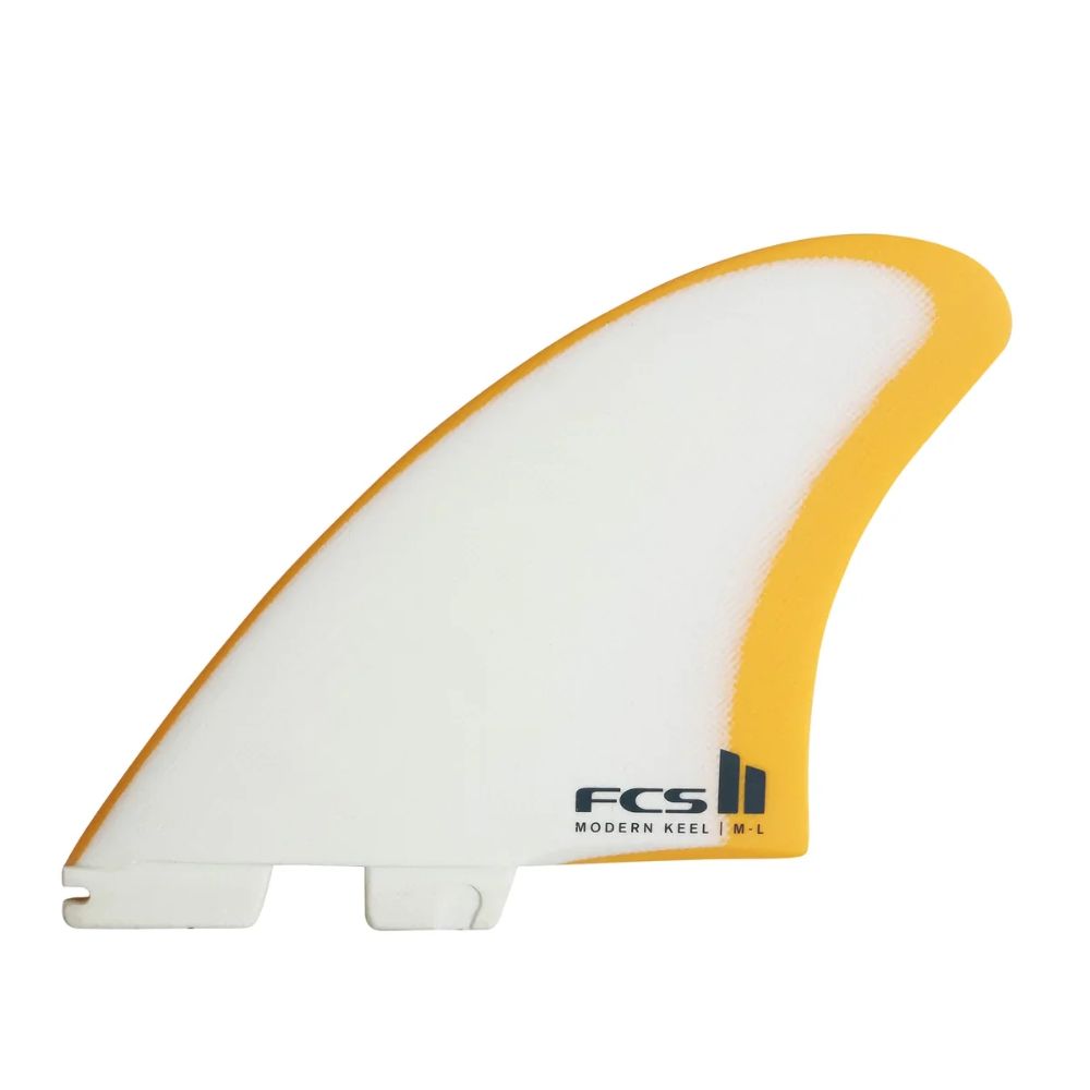 FCS II Modern Keel PG M-L Mango/White Twin Fins